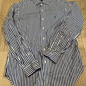 Ralph Lauren Blue and White Striped Shirt